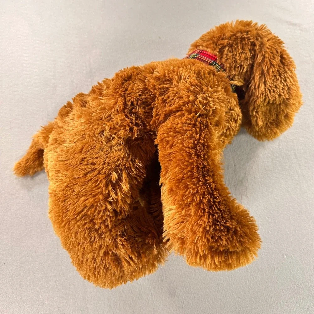 Vintage NWT GUND Lord & Taylor Labradoodle Plush Brown Dog Collar 12